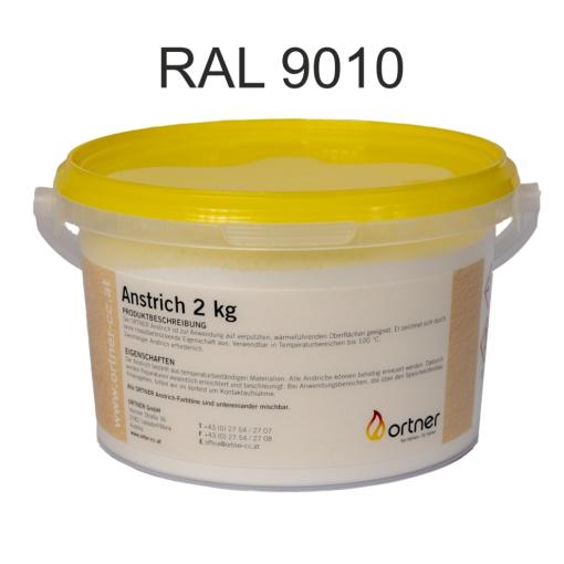 Vopsea termica pulbere 100°C - RAL9010 - Ortner