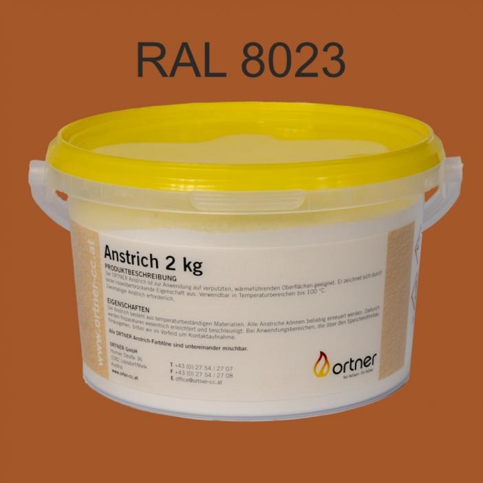 Vopsea termica pulbere 100°C - RAL8023 - Ortner