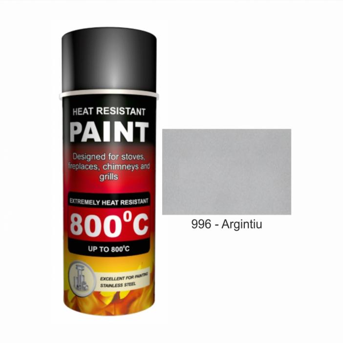 Spray termorezistent 800grC - 996 Argintiu