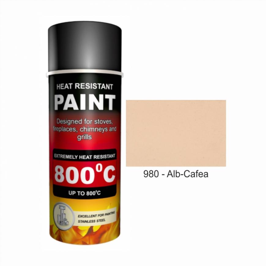 Spray termorezistent 800grC - 980 Alb-Cafea