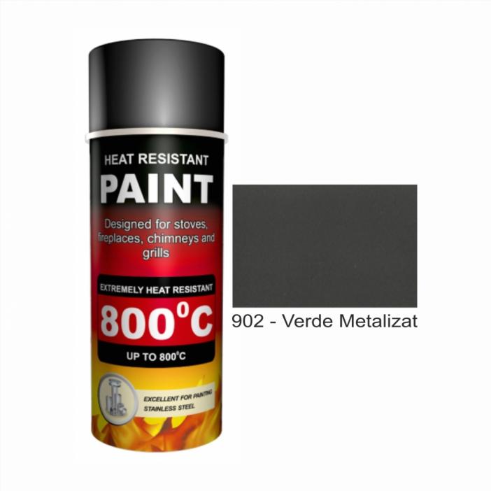 Spray termorezistent 800grC - 902 Verde Metalizat