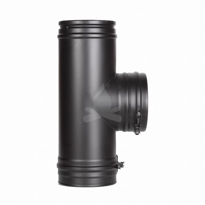 Racord T Burlan inox izolat - Negru fi150 - 90GR